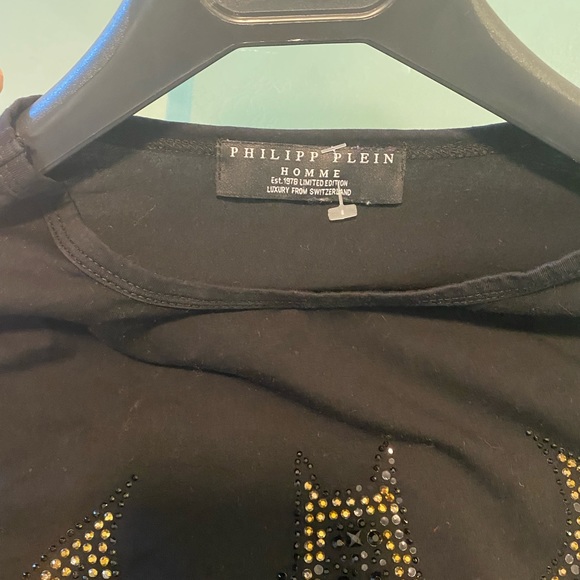 Unisex philipp plein flying bat rhinestone tshirt - Picture 12 of 15